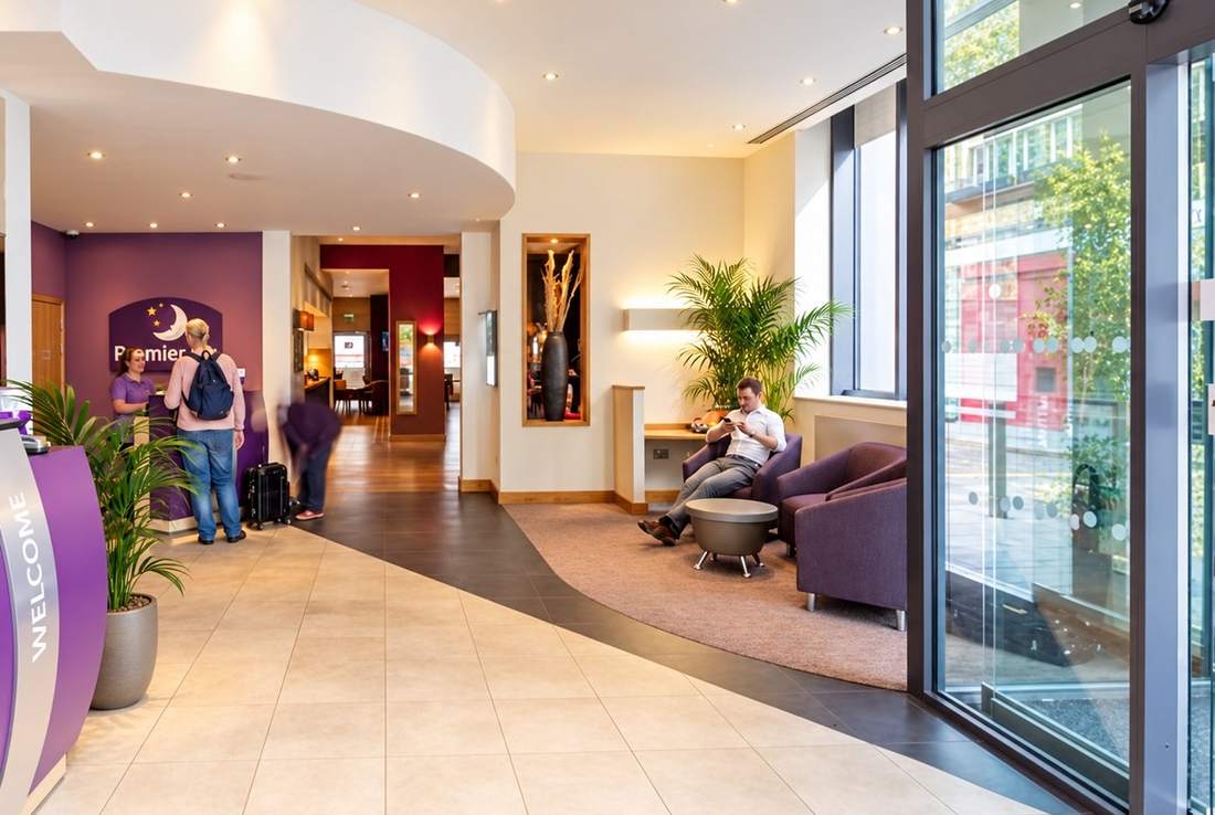 Premier Inn reception and lounge