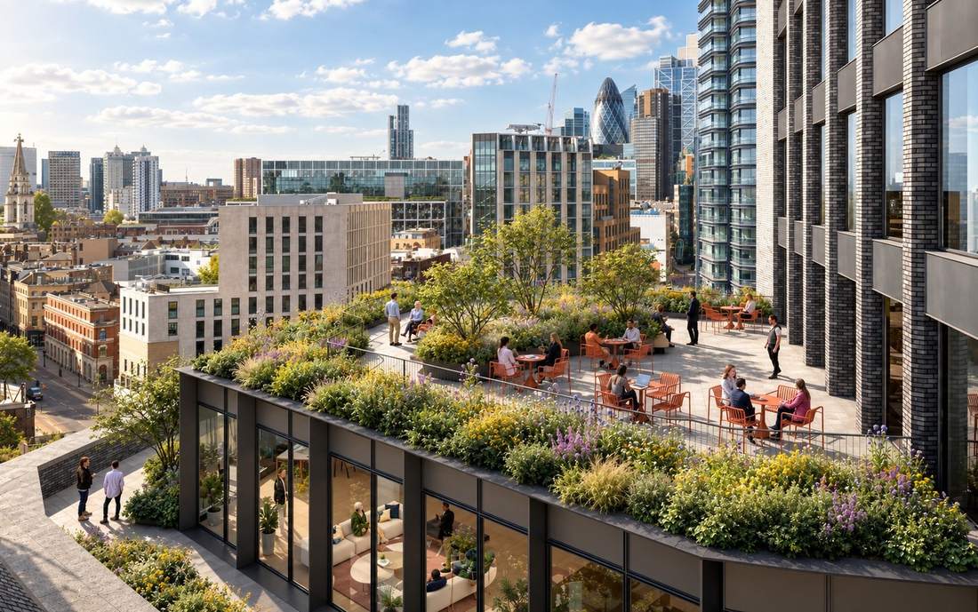 One Fairchild Street proposal visual with landscaped terraces